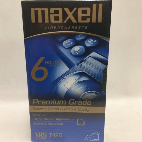 6 Maxell Videocassette Premium Grade VHS Tapes - Picture 2 of 5